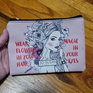 So Susan "Wear Flowers In Your Hair, Magic In Your Eyes" Cosmetics Bag ~ Vegan